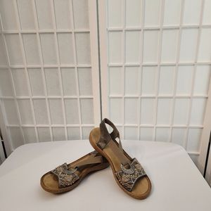 Rieker Women’s Regina Schwarz Cushioned Sandal Size EU38= US 7.5